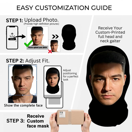 Custom Photo Face Mask Breathable Mesh Personalized Funny Balaclava