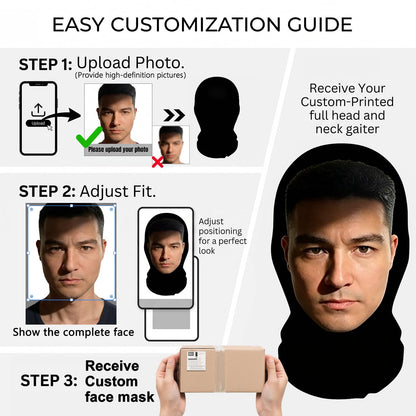 Custom Photo Face Mask Breathable Mesh Personalized Funny Balaclava