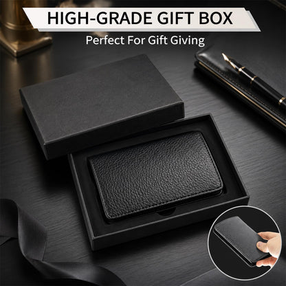 Custom Business Card Holder, Personalized Leather Business Card Case