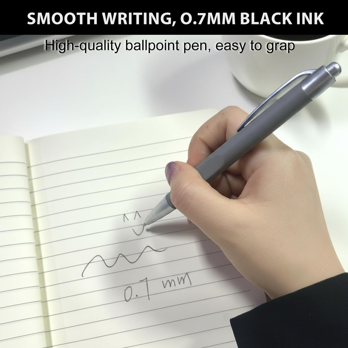 Customized Pens with Personalized Text - Pack of 100 Bulk Black Ink