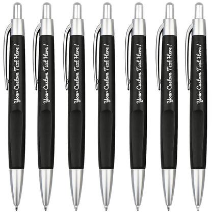 Customized Pens with Personalized Text - Pack of 100 Bulk Black Ink