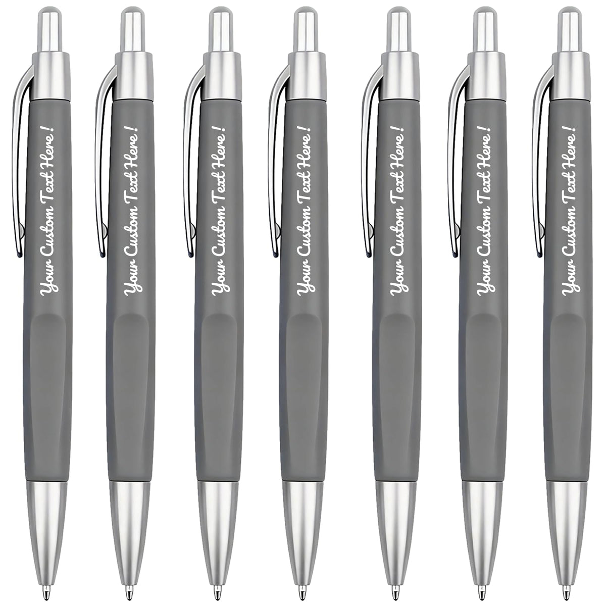 Customized Pens with Personalized Text - Pack of 100 Bulk Black Ink