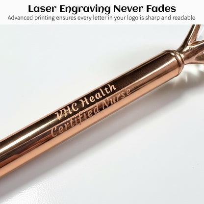 HISHER Custom Diamond Pens, 20 Pack, Bridal Shower Wedding Favor, Black Ink