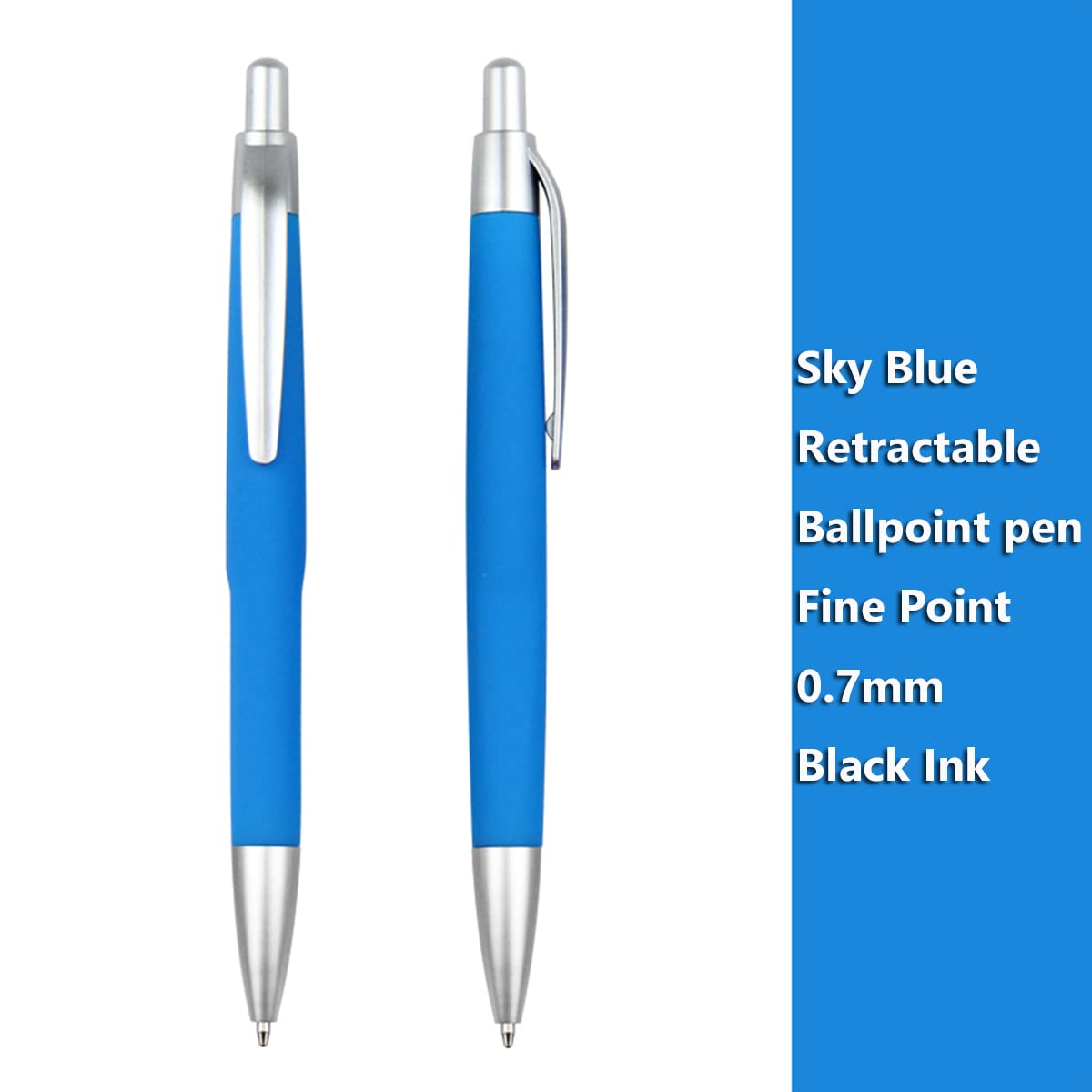 Customized Pens with Personalized Text - Pack of 100 Bulk Black Ink