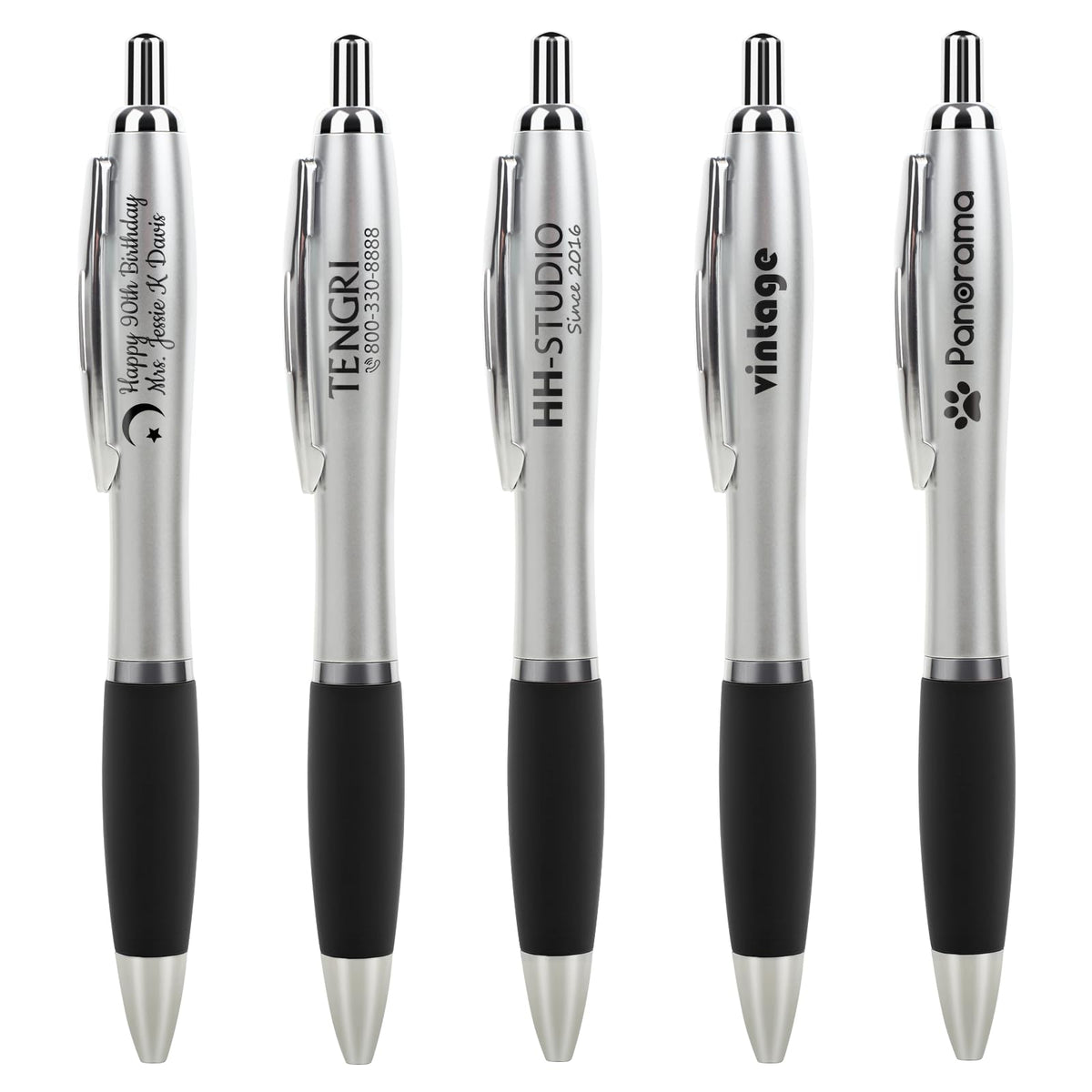 Bulk Promotional Pens with Logo for Business - 100 Counts Click Pens