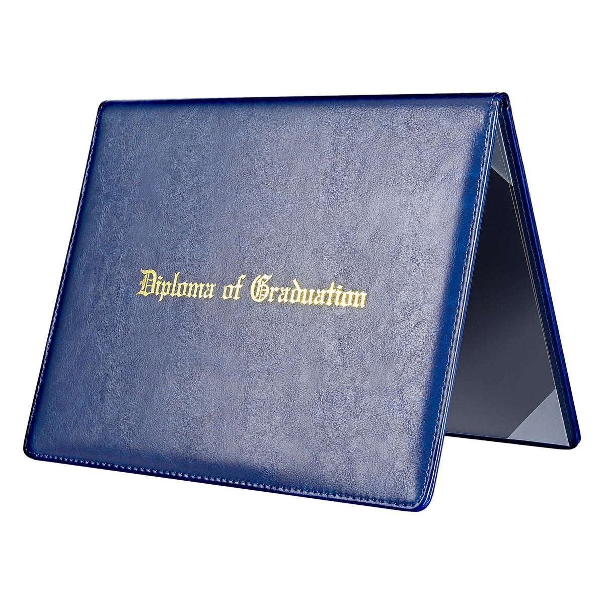 HH-STUDIO CUSTOM 8.5 x 11 Navy Blue Leather Certificate Holder