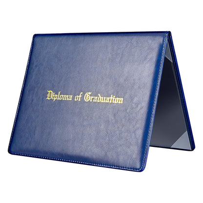 HH-STUDIO CUSTOM 8.5 x 11 Navy Blue Leather Certificate Holder