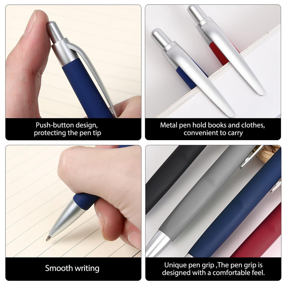 Customized Pens with Personalized Text - Pack of 100 Bulk Black Ink