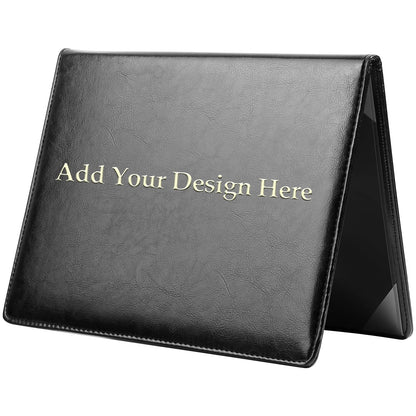 Diploma Cover 8.5 x 11, Padded Certificate Holder, Leatherette, Black