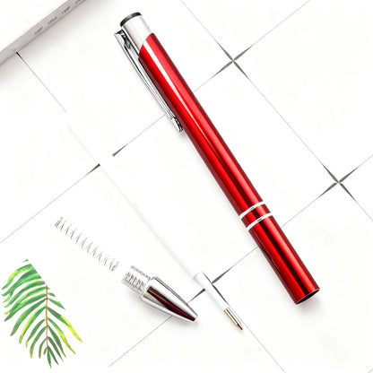 HH-STUDIO CUSTOM Metal Pen, Engraved Logo, Black Ink, Retractable-50 Pack