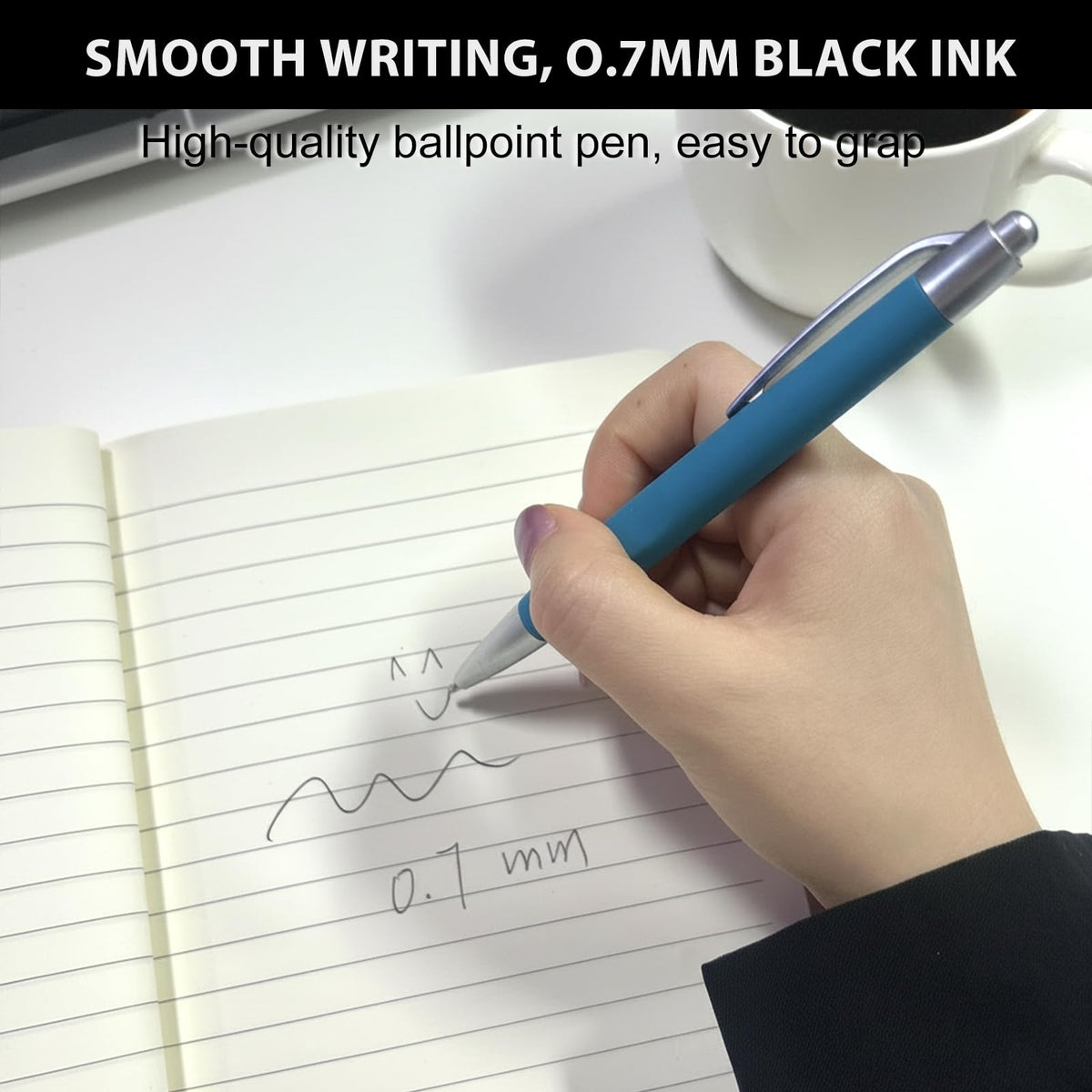 Customized Pens with Personalized Text - Pack of 100 Bulk Black Ink