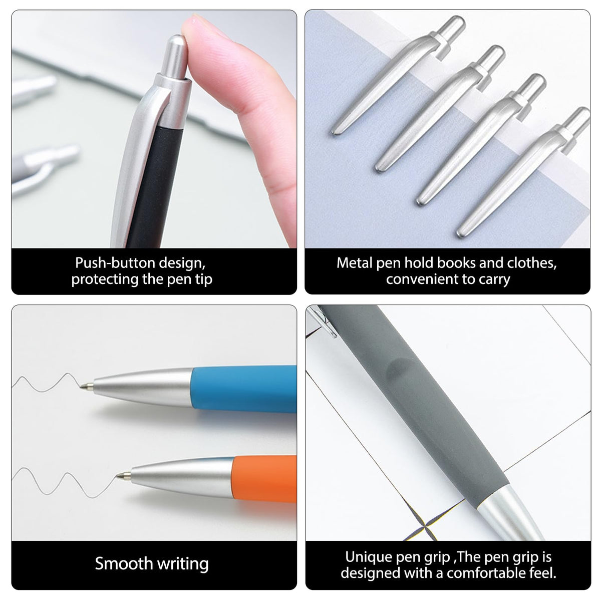 Customized Pens with Personalized Text - Pack of 100 Bulk Black Ink
