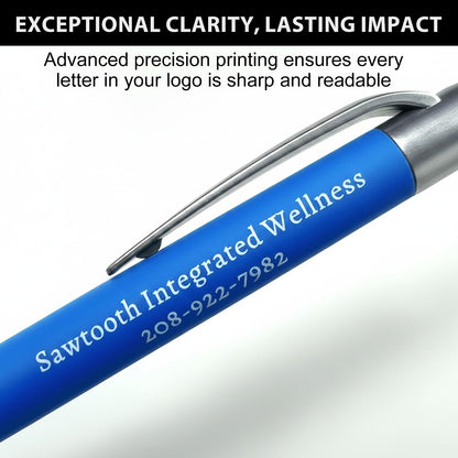 Customized Pens with Personalized Text - Pack of 100 Bulk Black Ink