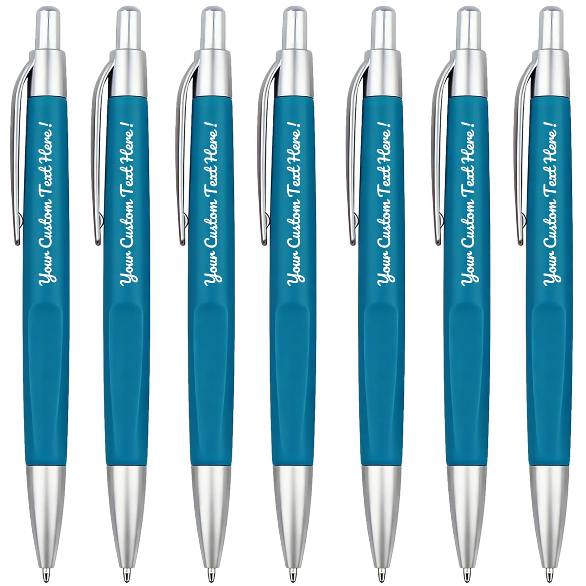 Customized Pens with Personalized Text - Pack of 100 Bulk Black Ink