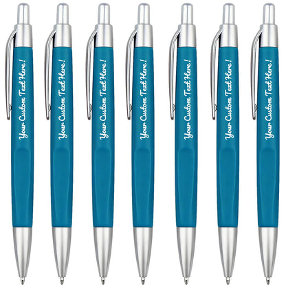Customized Pens with Personalized Text - Pack of 100 Bulk Black Ink