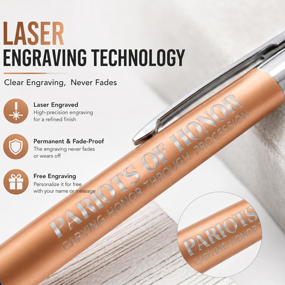 Custom Personalized Pens with Stylus, Black Ink Click Ballpoint Pens-50 PCS