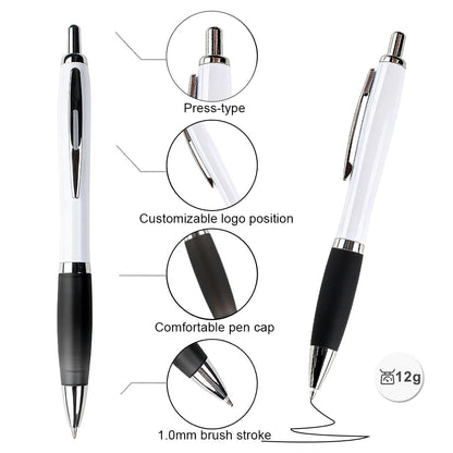100 PCS Bulk Personalized Pens with Color Logo Custom Retractable Pens