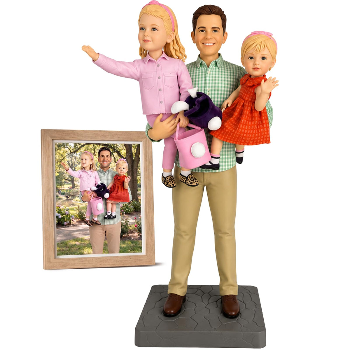 Personalized Custom Figurine from Photo, Handmade 1:1 Clay Statue