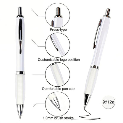 100 PCS Bulk Personalized Pens with Color Logo Custom Retractable Pens