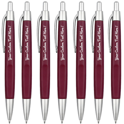Customized Pens with Personalized Text - Pack of 100 Bulk Black Ink