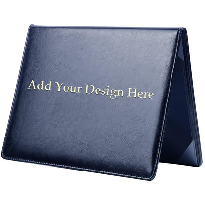 HH-STUDIO CUSTOM 8.5 x 11 Navy Blue Leather Certificate Holder