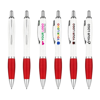 100 PCS Bulk Personalized Pens with Color Logo Custom Retractable Pens