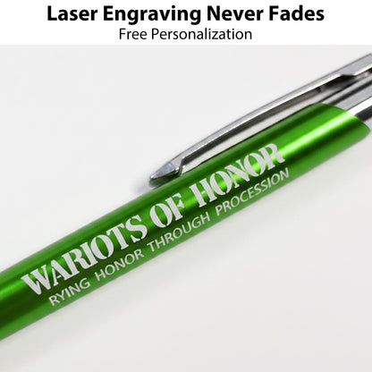 HH-STUDIO CUSTOM Metal Pen, Engraved Logo, Black Ink, Retractable-50 Pack
