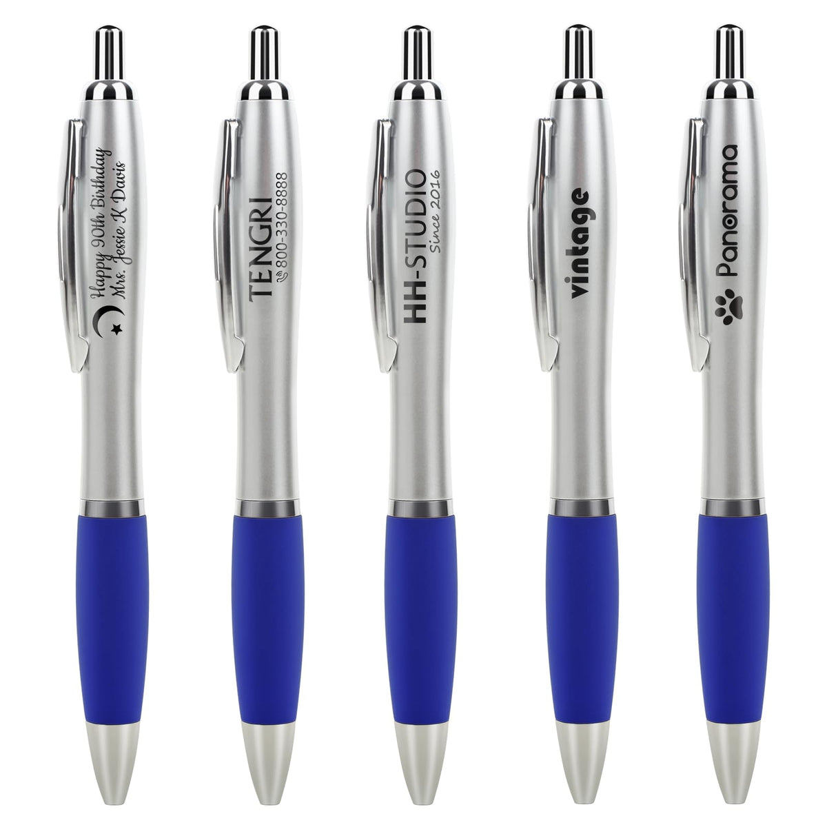 Bulk Promotional Pens with Logo for Business - 100 Counts Click Pens