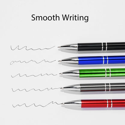 HH-STUDIO CUSTOM Metal Pen, Engraved Logo, Black Ink, Retractable-50 Pack