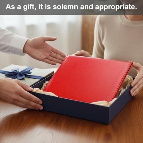 Diploma Cover 8.5 x 11, Padded Certificate Holder, Leatherette, Red