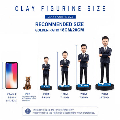Personalized Custom Figurine from Photo, Handmade 1:1 Clay Statue
