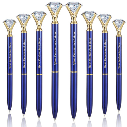 HISHER Custom Diamond Pens, 20 Pack, Bridal Shower Wedding Favor, Black Ink