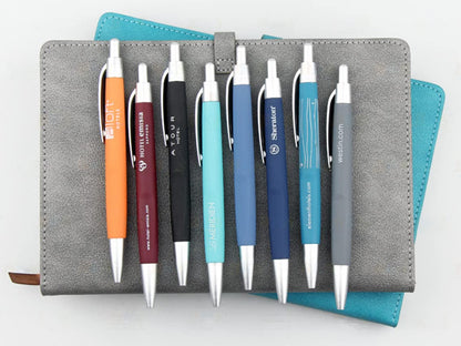 Customized Pens with Personalized Text - Pack of 100 Bulk Black Ink