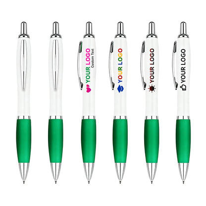 100 PCS Bulk Personalized Pens with Color Logo Custom Retractable Pens