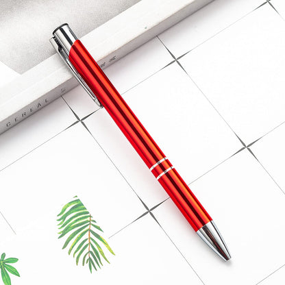 HH-STUDIO CUSTOM Metal Pen, Engraved Logo, Black Ink, Retractable-50 Pack