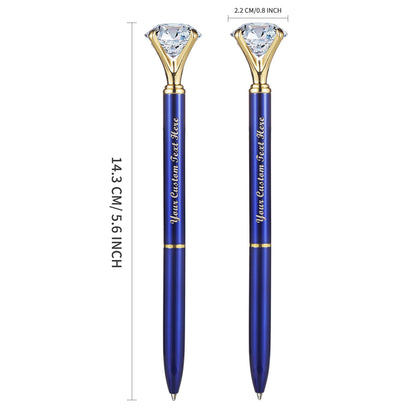 HISHER Custom Diamond Pens, 20 Pack, Bridal Shower Wedding Favor, Black Ink