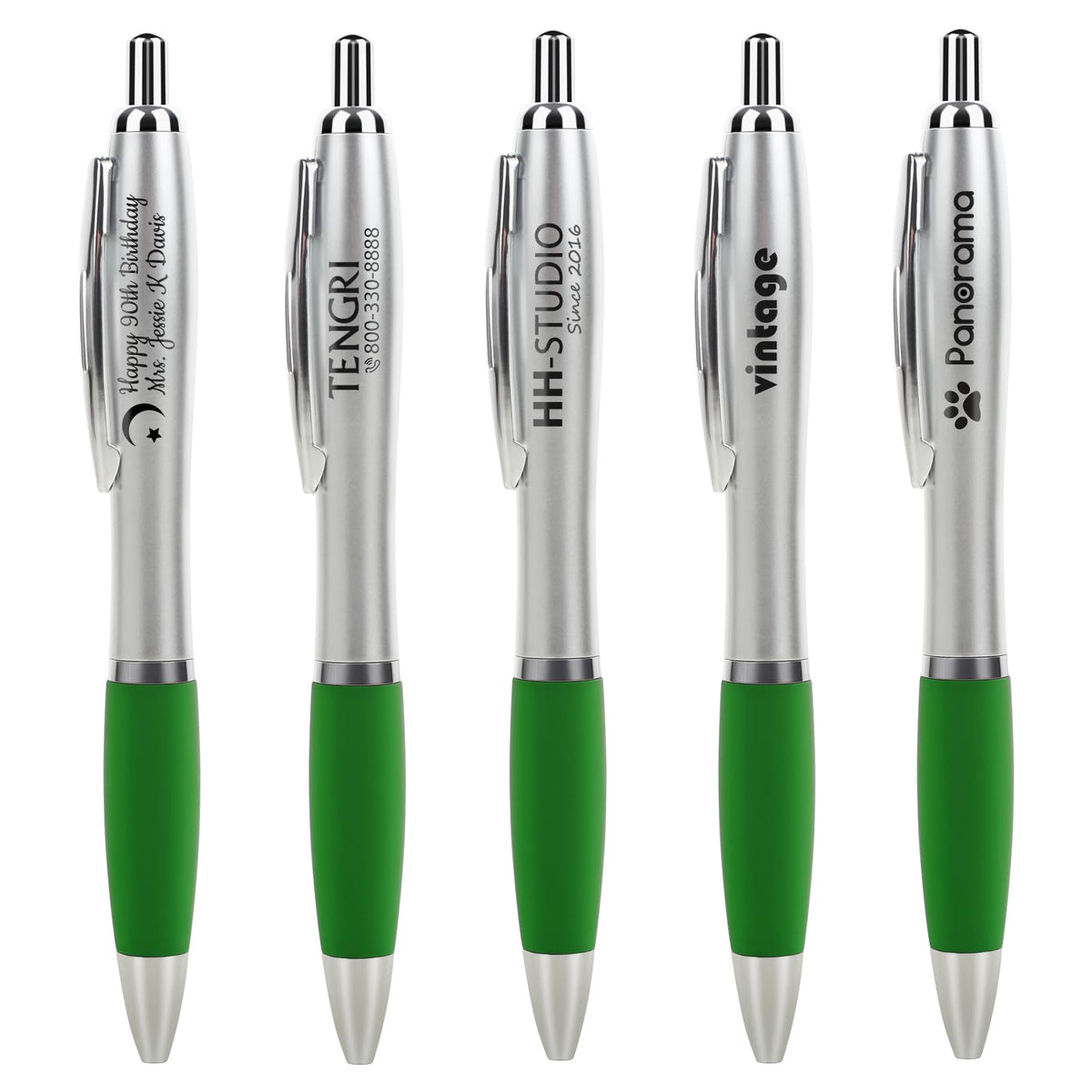 Bulk Promotional Pens with Logo for Business - 100 Counts Click Pens