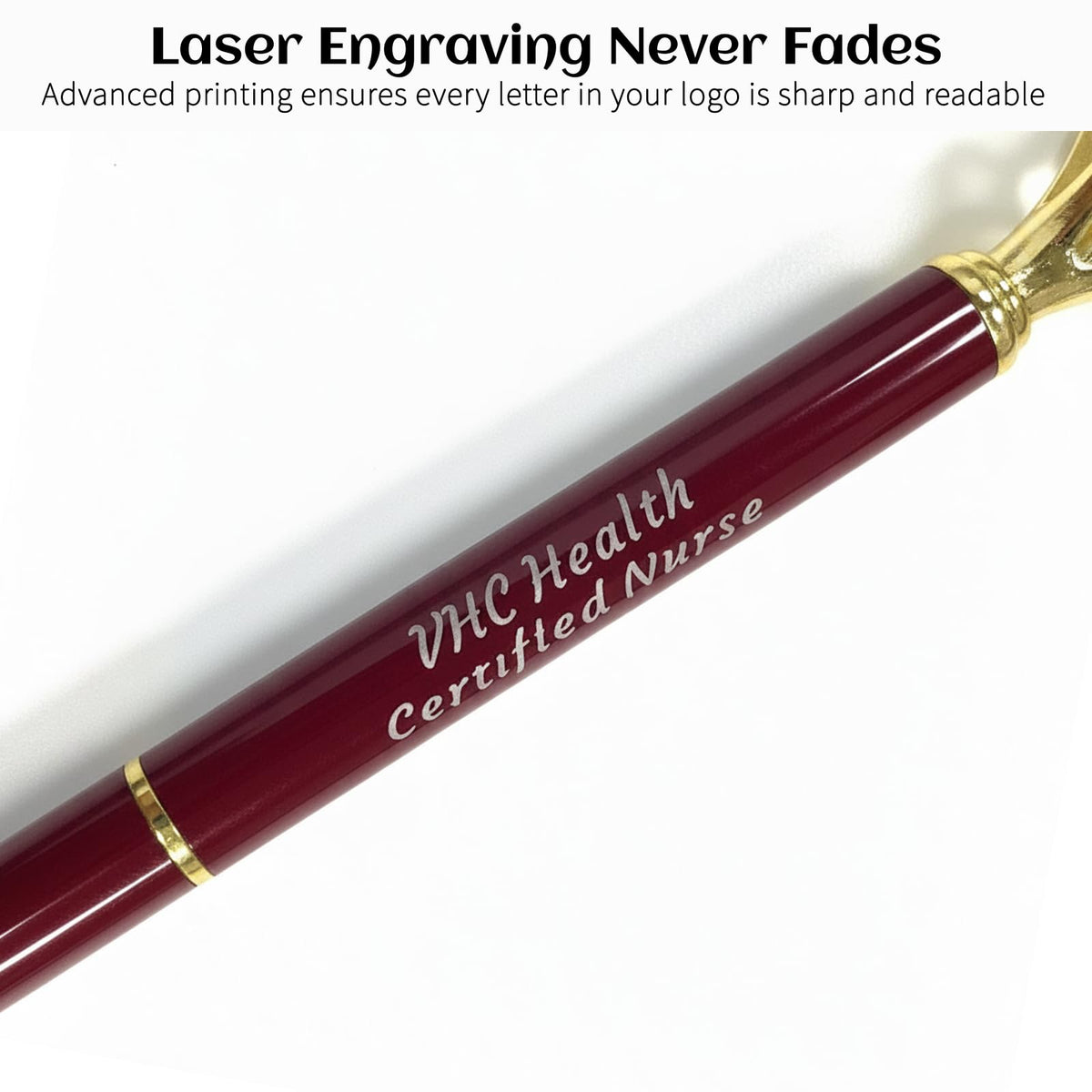 HISHER Custom Diamond Pens, 20 Pack, Bridal Shower Wedding Favor, Black Ink