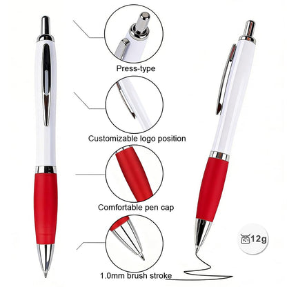 100 PCS Bulk Personalized Pens with Color Logo Custom Retractable Pens