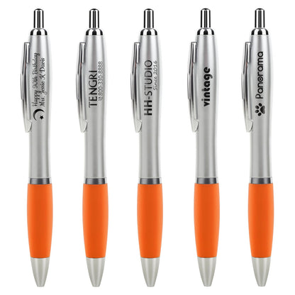 Bulk Promotional Pens with Logo for Business - 100 Counts Click Pens