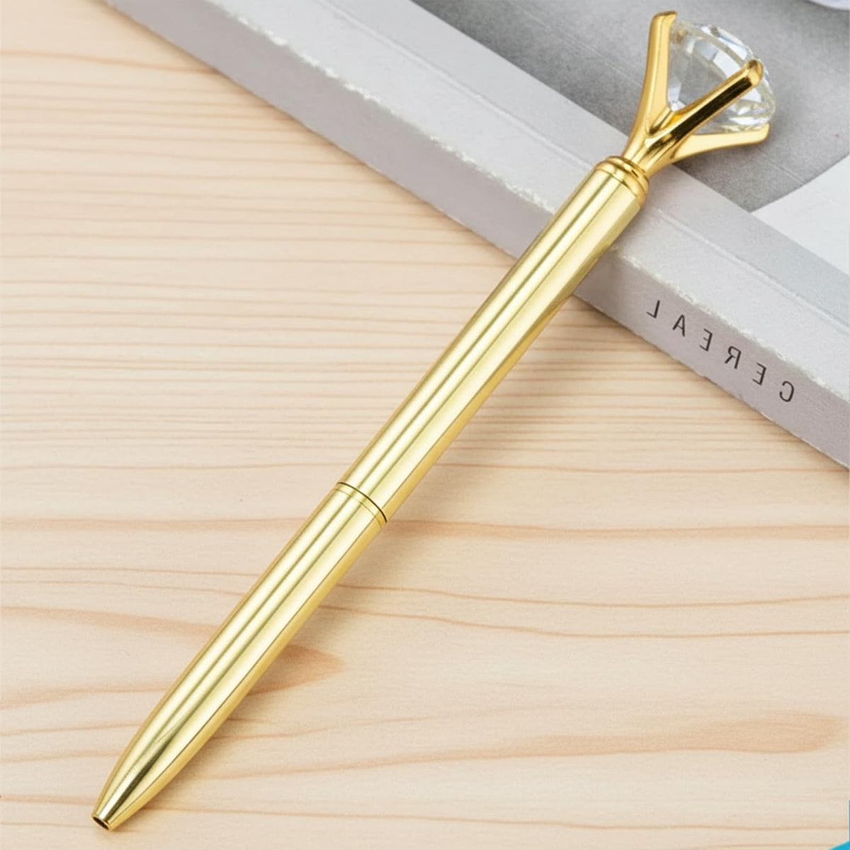 HISHER Custom Diamond Pens, 20 Pack, Bridal Shower Wedding Favor, Black Ink
