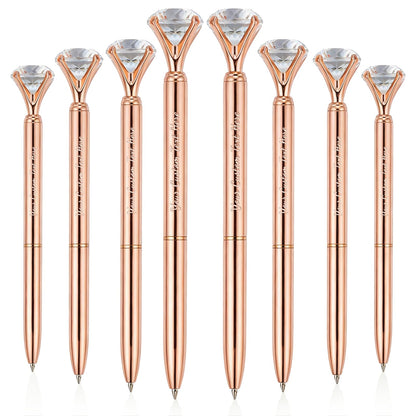 HISHER Custom Diamond Pens, 20 Pack, Bridal Shower Wedding Favor, Black Ink