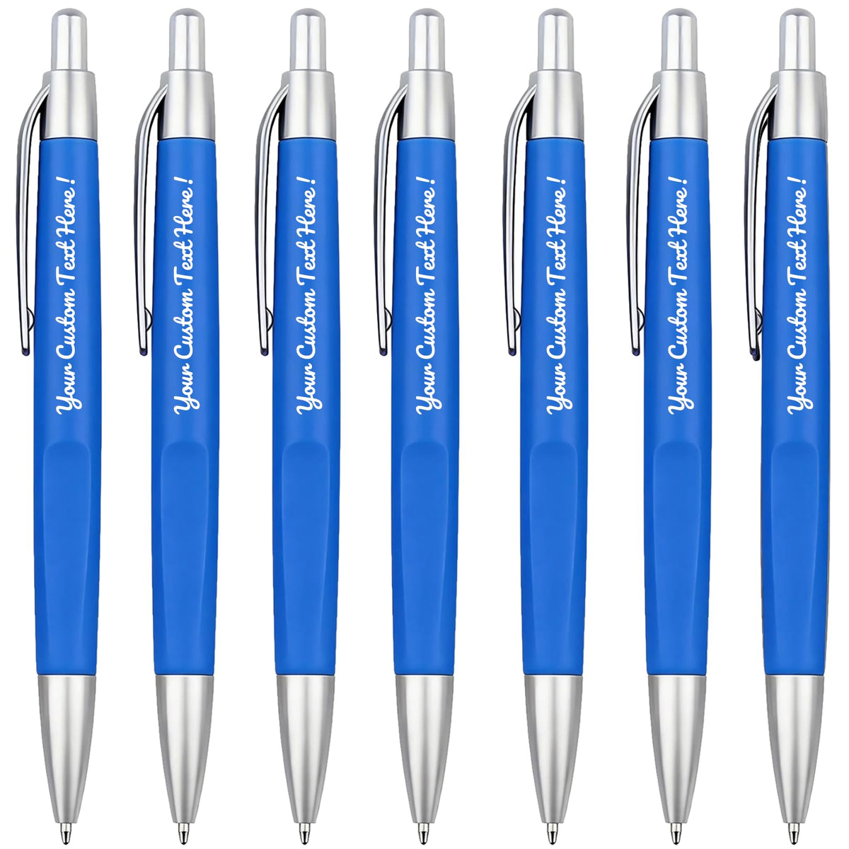 Customized Pens with Personalized Text - Pack of 100 Bulk Black Ink