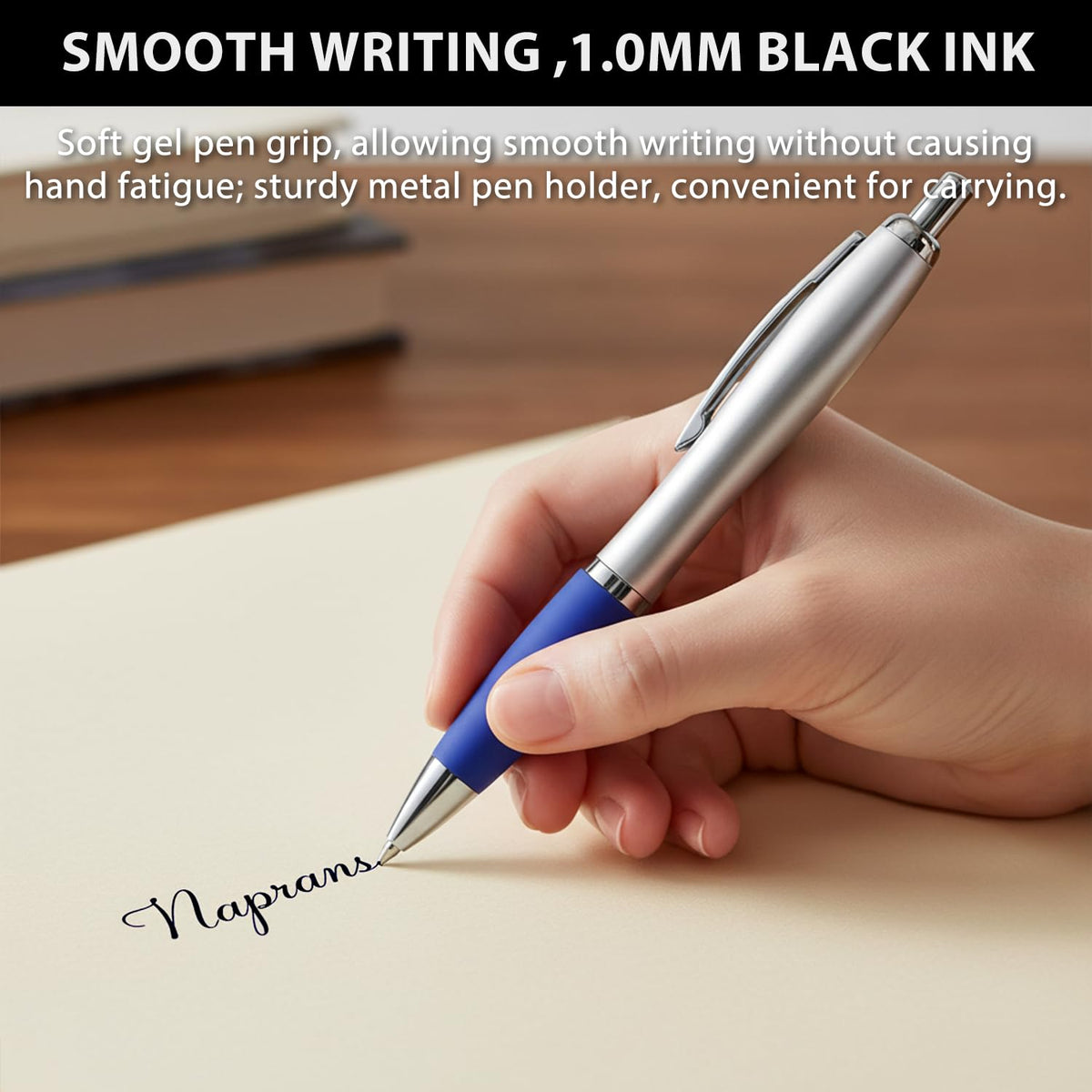 Personalized Pens with Custom Logo or Text - 100 Pack Bulk Click Pens