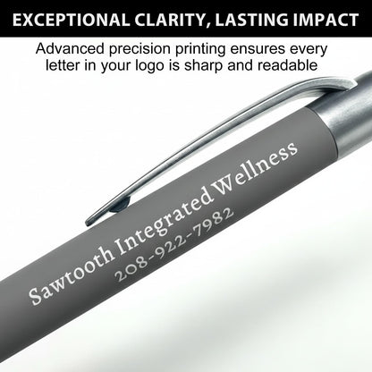 Customized Pens with Personalized Text - Pack of 100 Bulk Black Ink