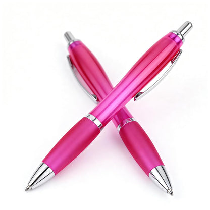 Pack of 100 Personalized Clear Pens - Custom Bulk Promotional Pens