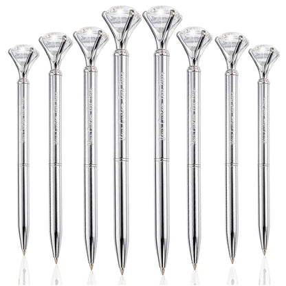 HISHER Custom Diamond Pens, 20 Pack, Bridal Shower Wedding Favor, Black Ink