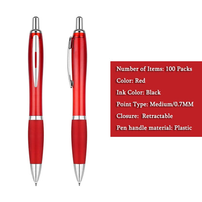 Pack of 100 Personalized Clear Pens - Custom Bulk Promotional Pens