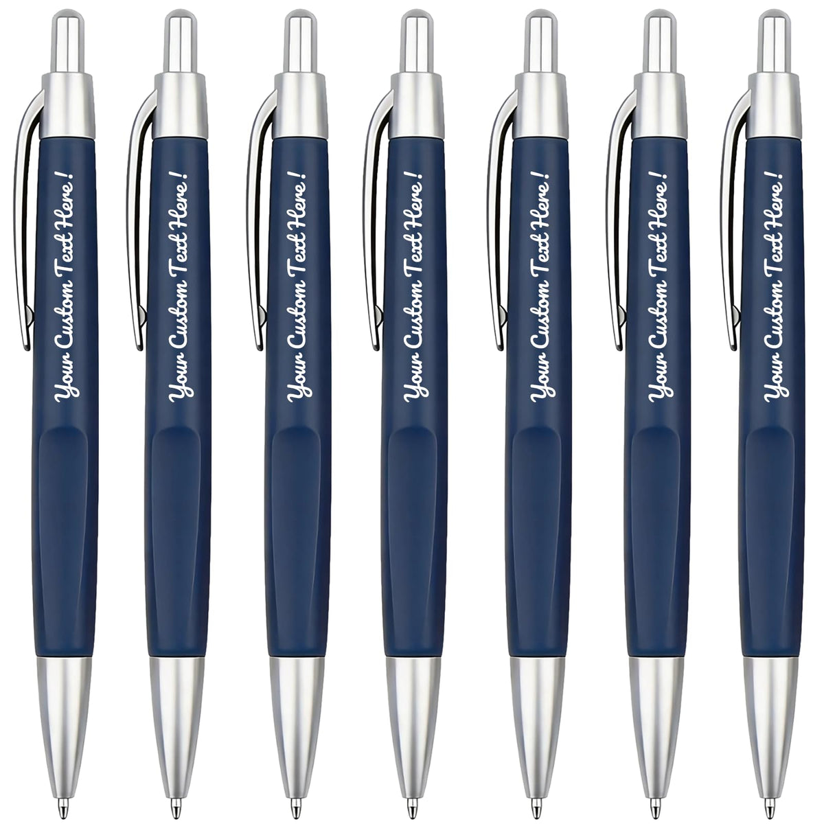 Customized Pens with Personalized Text - Pack of 100 Bulk Black Ink