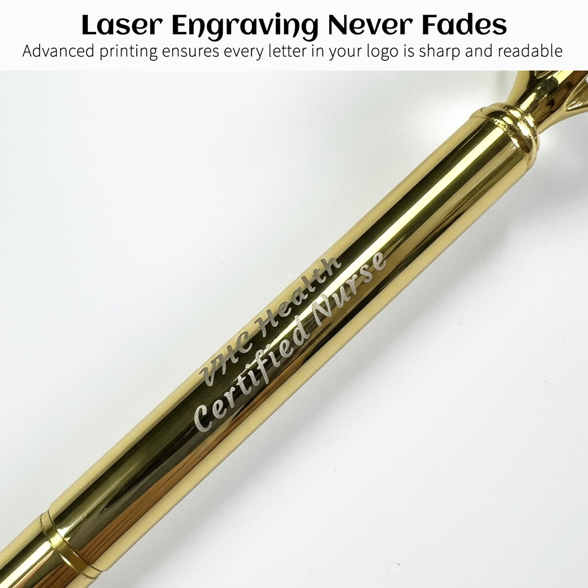 HISHER Custom Diamond Pens, 20 Pack, Bridal Shower Wedding Favor, Black Ink